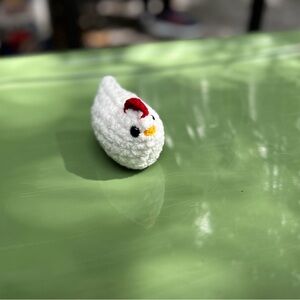 Handmade White Chicken Plush Toy